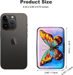 ELFISH RFID Blocking Credit Card Protector Aluminum ID Case Hard Shell Business Card Holders Metal Wallet for Men or Women (One Butterfly)