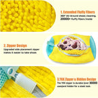 Shoe Washing Machine Bag, Shoe Laundry Bag, Shoe Cleaning Bag for Sneaker Tennis Shoes Unstain Cleaner Kit, Yellow 2PCS