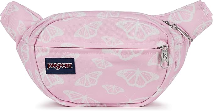 JanSport Fifth Avenue Fanny Pack Crossbody Bags for Women, Men - Stylish, Durable Waist Bag with Adjustable Belt, Main Zippered Pocket, Quick Stash Pocket - Travel Essentials - Black