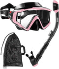 Aegend Snorkeling Gear for Adults Youth Kids, Snorkel Mask with Top Dry Valve - Panoramic View Anti-Leak and Anti-Fog with Mesh Bag for Snorkeling, Scuba Diving, Freediving & Swimming
