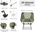 CAMEL CROWN Portable Camping Chair Lightweight Compact Folding Chair Mesh for Outdoor Camp Travel Beach Picnic Festival Hiking Backpacking Army Green 2 Pack