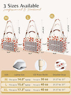 BESBESME Canvas Tote Bag for Women with Zipper & Compartments– Large Work & College Laptop Tote Crossbody Shoulder Bag