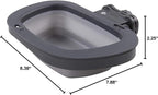 Dexas Popware for Pets Collapsible Kennel Bowl, PW275432429, Light Gray, Regtangular