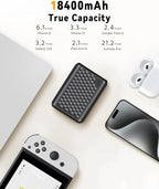 Wulcea DC Output 12V 18400mAh USB Output 5V2A Battery Pack Long Lasting Big Capacity for Heated Apparel Cloth Women Men Lady Jacket Coat Pants Camping Chair Power Bank Replacement USB Portable Charger