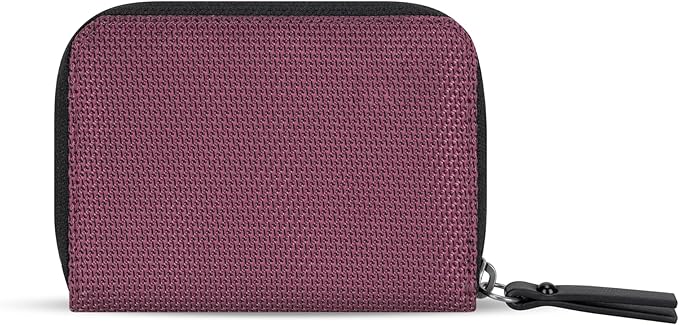 Sherpani Barcelona AT, Small Nylon Bifold Zipper Pocket Wallet, Travel Bag for Men Women, RFID Protection, Unisex Travel Gift (Smoky Orchid)