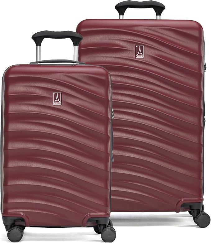 Travelpro Maxlite Air V2 Hardside Expandable Luggage, 8 Spinner Wheels, Lightweight Hard Shell, TSA lock, Cabernet, 2-Piece Set (20/25)
