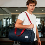 BE SMART Waterproof Mens Gym Bag with Shoe Compartment, Sports Gym Duffle Bag with Adjustable Strap for Men Women, Lightweight Large Sport Duffel Bag for Travel, Sports, Fitness(Navy Blue)