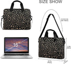 ALAZA Realistic Leopard Cheetah Print Animal Laptop Case Bag Sleeve Portable Crossbody Messenger Briefcase w/Strap Handle, 13 14 15.6 inch