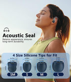 12 Pairs Replacement Ear Tips for Beats Powerbeats Pro/Flex/X Earbuds, Soft Silicone Non-Slip Earbud Accessories, Beats Replacement Tips with Cleaning Kit (Navy Blue)