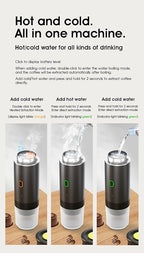Wireless Portable Electric Coffee Maker with USB-C, Self-Heating, Rechargeable Espresso Coffee Machine for Travel, Camping, RV,Home,Office (black)