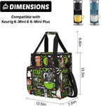 Coffee Maker Carring Bag Travel Storage Tote Bag Compatible with K-Mini or K-Mini Plus Portable Single Serve Coffee Brewer Case with Pockets for K-cup Pods(Bag Only)