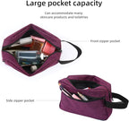 Icramsy Travel Toiletry bag Toiletry bag for women men Hanging Cosmetic bag Travel accessories for Women Men (Deep purple)