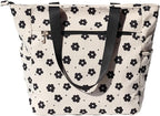 ESVAN Original Floral Tote Bag Large Shoulder Bag with Multi Pockets for Gym Travel Beach Daily Bags