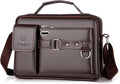 FANDARE Retro Briefcase Men Messenger Bag PU Leather Handbag