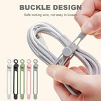 Data Cable Organizer, 2026 Upgrade Silicone Headphone Organizers, Silicone Cable Ties Reusable Cable Management Organizers Multipurpose Elastic Cord Organizer for Bundling and Fastening Cables (10Pcs)