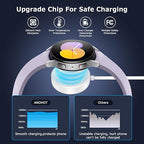 Fast Charger for Samsung Watch Charger, Magnetic Wireless USB C Galaxy Charging Pad with 3FT Type C Cable Cord for Samsung Galaxy Watch 8 Classic/8/7/6 Classic/6/5 Pro/5/4/4 Classic/3/Active 2 1