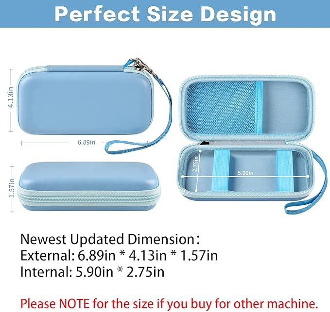 Case for Anker Magnetic Battery 10,000mAh Foldable Wireless Portable Charger, 633/622/621/321 5,000mAh Power Bank (MagGo) Holder, Storage for Baseus Power Delivery -Case Only (Blue, Medium)
