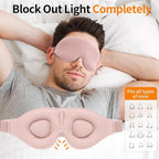 NEWVANGA Sleep Mask for Back and Side Sleeper, Block Out Light, Luxury Sleeping Eye Mask of 3D Night Blindfold, Zero Pressure Breathable Travel Eye Cover Pink