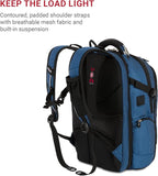SwissGear Travel Tech Elite Laptop Backpack – Fits Laptops up to 16” – ScanSmart TSA-Friendly Backpack with USB Port, Shoe Compartment & Organizer Pockets – Blue/Black