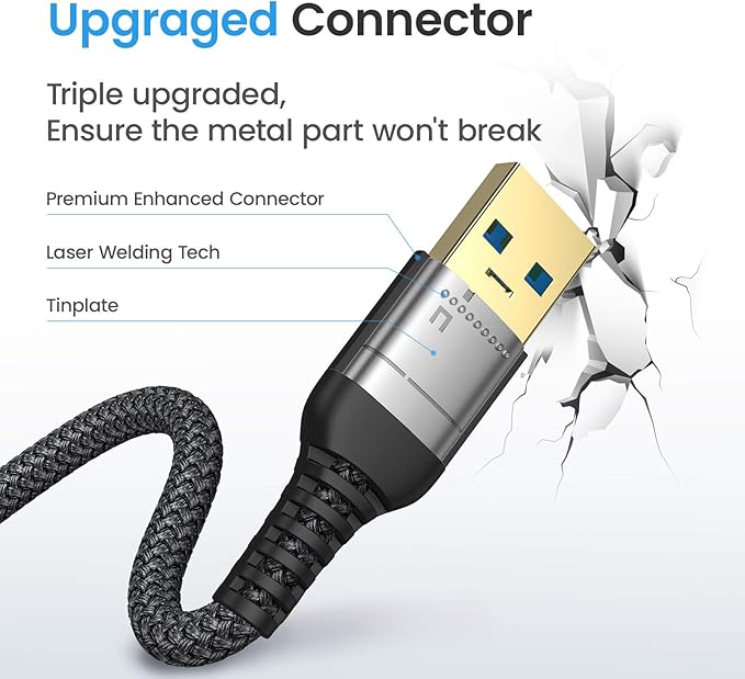 AINOPE USB Extension Cable,USB Extender,USB 3.0 Extension Cable, Male to Female Cord High Data Transfer Compatible with Webcam,USBKeyboard,Flash Drive,Hard Drive,Printer,3.3FT,Black