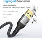AINOPE USB Extension Cable,USB Extender,USB 3.0 Extension Cable, Male to Female Cord High Data Transfer Compatible with Webcam,USBKeyboard,Flash Drive,Hard Drive,Printer,3.3FT,Black