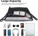 HOLYLUCK Drawstring Bags Backpack Sackpack Cinch Bags for Sports, Gym, Travel, Beach (Black)