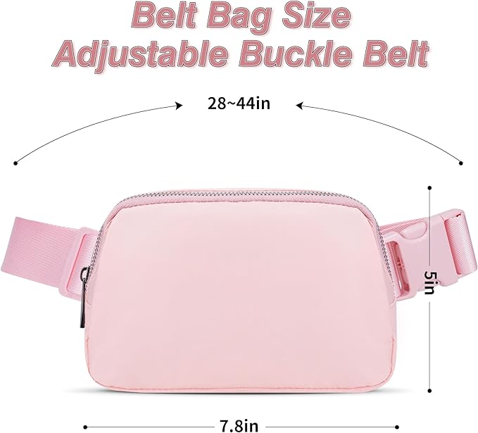 JSJ Mini Fanny Pack for Women & Men,Valentines Day Gifts for Girls Teens Kids Daughter Sister Her,Trendy Stuff Crossbody Bags Cute Everywhere Belt Bags.(Pink)