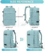 coofay Expandable Backpack For Traveling On Airplane Travel Backpack For Women Men Airline Approved Carry On Bags For Airplanes Gym Bag With Shoe Compartment Waterproof Hiking Backpack Essentials