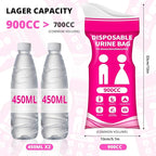 Disposable Urine Bag for Travel - 900ML Portable Pee Bags for Women Men 8/12/20/24/28 PCS Emergency Vomit Bags Urinal Toilet for Car Camping, Road Trip,Traffic Jam, Pregnant, Kid, Patient