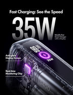 LISEN [Practical＆Lazy Design] 3 in 1 Travel Essentials Power Bank，7000mAh 35W Fast Charging with Wall Plug and Build-in Cable for iPhone 17 16 15 Pro Max Plus,Samsung Galaxy,iPad,Android，Pearl White