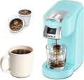 CHULUX Lite Single Serve Coffee Maker for K Cup Capsules, Single Cup Reservoir Coffee Maker with One Touch Brewing, 5 to 12 Oz Brew Sizes, Designed Specifically for Standard Mugs, Cyan