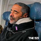 Cabeau Travel Neck Pillows for Airplanes The Neck's Evolution, TNE S3 Supportive Memory Foam Design for Long Haul Flights Attachable Seat Straps and 360 Support (Cairo Tan)