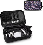 Purple Butterfly Electronic Organizer Cable Organizer Bag Travel Bag Cable Organizer Pouch Electronic Accessories Carry Case for SD Card Charger Phone Earphone Tech Pouch