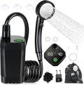 Portable Shower for Camping, [Long-Lasting] Spopal 6000mAh Rechargeable Camping Shower with Intelligent LED Display, 4 Spray Modes, IPX7 Waterproof Outdoor Camp Pump for Hiking, Travel, Car, Pet
