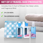 Bath and Body Gift Set for Women & Girls, City of Love Spa Set, Personal Self Care Travel Kit, 3PCS Set with Shower Gel, Body Lotion, Body Mist - Mother's Day Birthday Gifts for Her