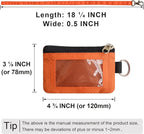 CHENSPRX Minimalist RFID Blocking Small Wallet with ID Window,WaterResistant Zip Id Case Wallet with Lanyard Keychain for Cards,Cash,Travel,Women,Men