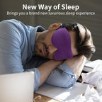 Sleep Mask, Blackout 3D Contoured Sleeping Eye Mask, Upgraded Eyelash Friendly Night Blindfold with Adjustable Strap, Lightweight Soft Eyeshade for Women Men, Concave Cup Eye Cover for Travel Nap