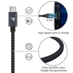 RAMPOW Micro USB Cable 10ft, Extra Long Charging Cord, QC 3.0 Fast Charge & Sync USB Cable, Braided Android Charger Cable for Samsung Galaxy S7 Edge S6 S5, Moto, LG G4, HTC - Space Gray