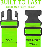 BILIONE 8 Pcs Luggage Straps, 79" Long Belts Keep Suitcase Secure While Traveling, TSA Approved Add a Bag Premium Accessory for Travel Bag Closure (8 Pcs Green)