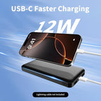 2 Pack Portable Charger, Slimmer 10000mAh Power Bank, USB C in&Out Fast Charging Battery Pack, External Portable Power Bank for iPhone 16 15 14 13 12 Tablet Headphones Samsung S23 S22 Pixel etc