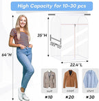 KEETDY 35" Hanging Garment Bags for Closet Storage Large Clear Garment Bags for Hanging Clothes Garment Rack Cover Coat Protector for Suit, Wardrobe, Bottom Enclosed