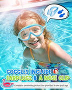 Swim Goggles 2 Pack, Wide View Anti Fog&UV Swimming Goggles for Audlt, No Leak Pool Beach Essentials for Men Women