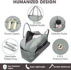 Travel Duffle Bag Weekender for Women - 38L Carry-On Overnight Personal Item Bag with Shoe Compartment & Wet Pocket Weekend Tote Bags with Toiletry Hospital Bags for Labor and Delivery