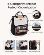 LOVEVOOK Laptop Backpack for Women with Giant Tumbler Holder Pocket, 15.6 inch Travel Work Backpack Purse for Nurse Teacher, Waterproof School Bag College Bookbag Cute Casual Daypack for Girls