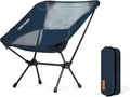 CAMEL CROWN Portable Camping Chair Lightweight Compact Folding Chair Mesh for Outdoor Camp Travel Beach Picnic Festival Hiking Backpacking Navy Blue