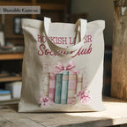 Aesthetic Canvas Tote Bag, Cute Reusable Bags for Women with Inner Pocket
