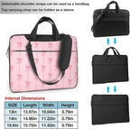 Laptop Bag for Women & Men, Laptop Carrying Case Laptop Sleeve Pink Ribbons Bow Colorful Cartoon Water Resistant Computer Case Messenger Shoulder Bag for 14 Inch Laptop Briefcase