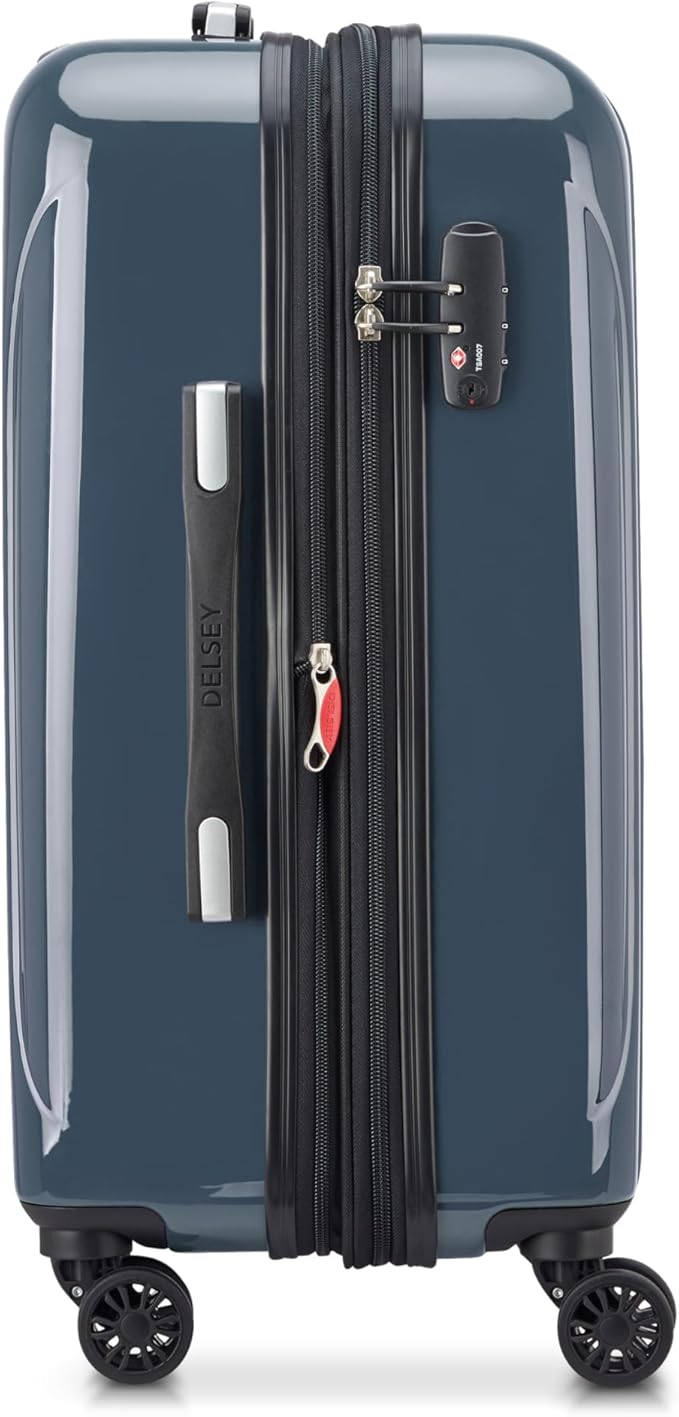 DELSEY PARIS Helium Aero Hardside Expandable Luggage with Spinner Wheels, Orion Blue, Carry-On Plus 21 Inch