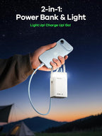 REWONDER 65W Charger Power Bank 40000mAh, Large Capacity Portable Charger Fast Charging Lightweight External Battery Bank for Travel, Camping - Compatible with MacBook, iPhone, Laptop (Glacier White)