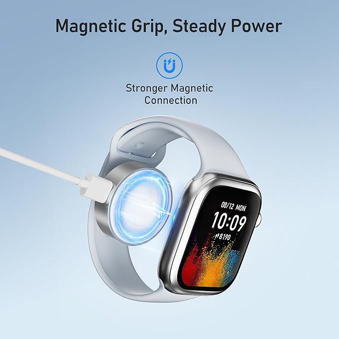 Elebase Apple Watch 11 Charger,5W USB C Magnetic Charging Adapter for iWatch USBC & iPhone Power Port,Portable Type C Wireless Watch Charger Dock for iWatch Series 10 9 8 7 6 Ultra SE 3 2,42/46/44mm